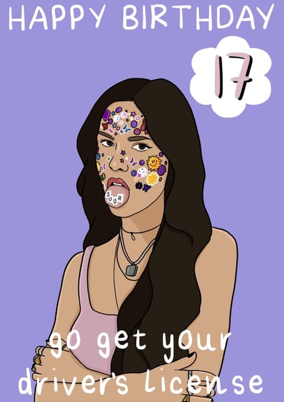Olivia Rodrigo 17th Birthday Card created by Ria Wood