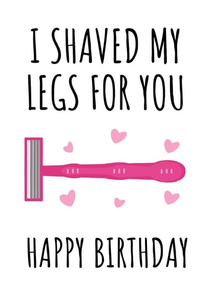 Birthday Shaved Legs created by Rock & Rose Creative