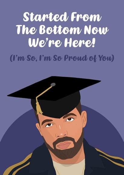 Drake Graduation Graduation Card created by The Foxy Lemon Co.