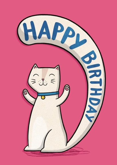 Happy Birthday From Big Tailed Cat created by Drawn to Cats