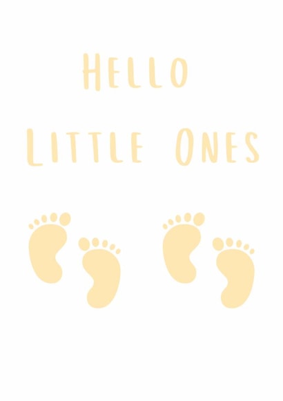 Hello Little Ones - New Baby Twins Card created by A Bee's Designs