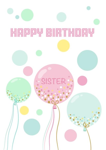 Birthday Balloons for Sister created by Jay Design