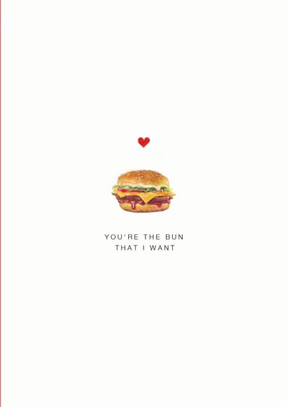 Punny Burger Valentines card created by Sage Goodwin Illustrations