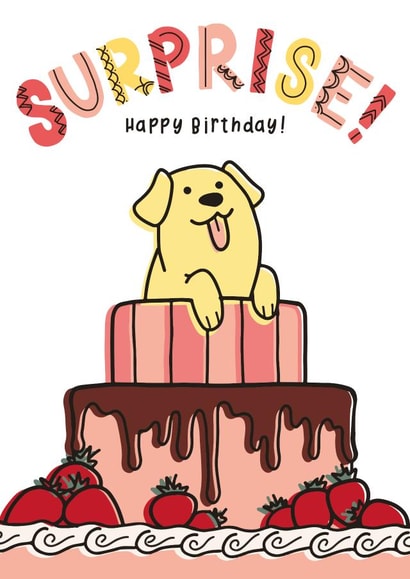 Surprise! Puppy Birthday Card created by Abigail Udell
