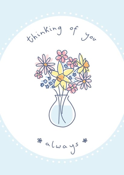 Thinking Of You Floral Vase Card created by Abigail Udell