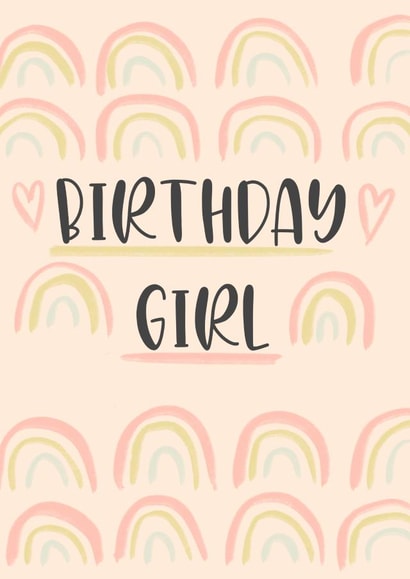 Birthday girl rainbow card created by Orla Catherall