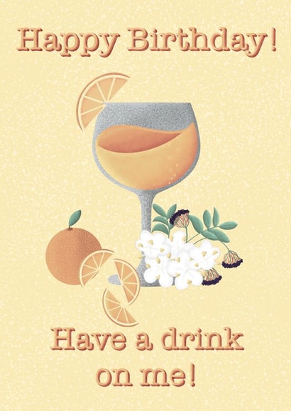 Orange Gin Birthday Card created by AcePop Designs