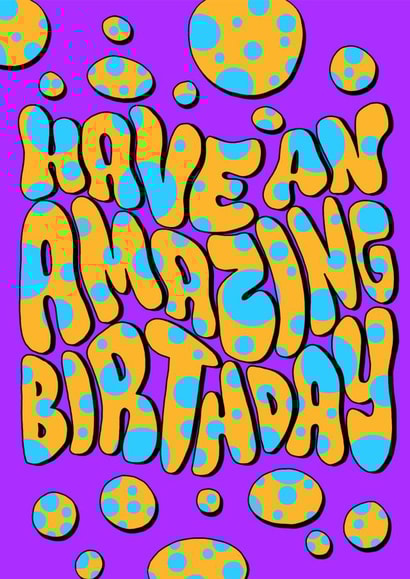 Amazing Birthday Lava Typography created by Tom Delves Illustration