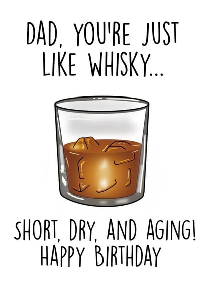 Funny Happy Birthday Dad Card created by Ain't It Fun