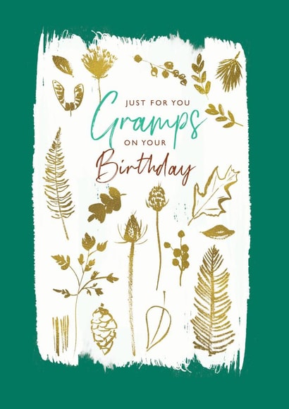Gramps nature birthday card created by Rebecca Prinn