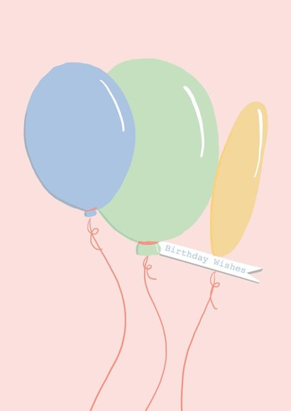 Birthday Wishes Pastel Balloon Card created by Alfreda & Alice