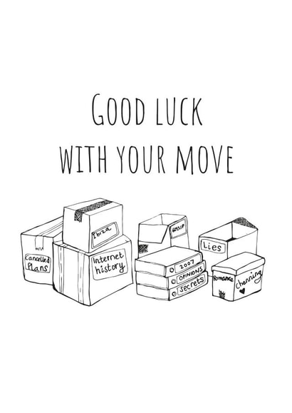 Good luck with your move created by Five bees