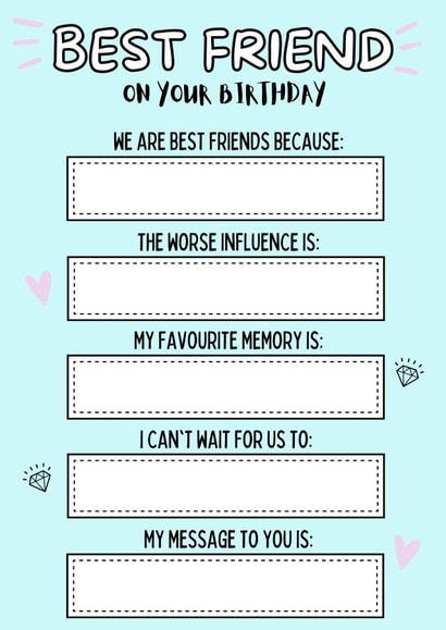 best friend memory card created by original fox designs
