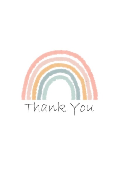 Pastel Rainbow Thank You Card created by The Mystery Scribe
