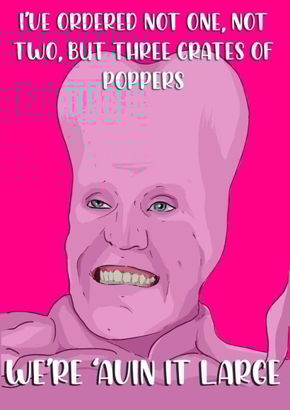 The mighty boosh greetings card created by Bethany Rice