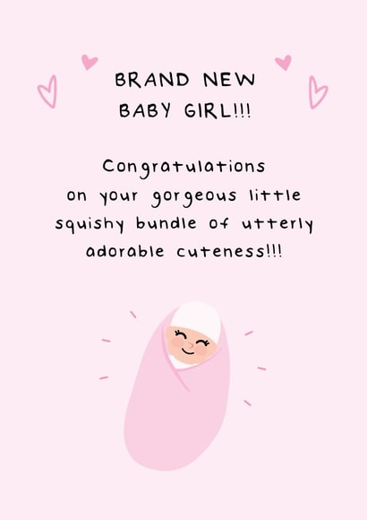New Baby Girl Card 1001 created by Fifi Designs