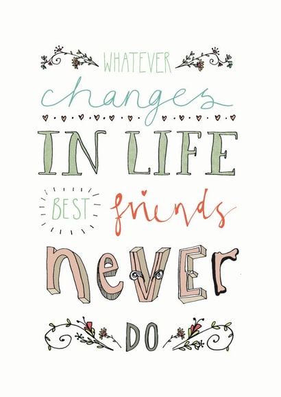 Best Friend Support Card created by Nicola Scott