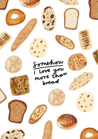 Bread Love Card created by skeletondraw