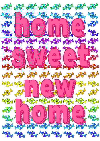 Home sweet new home sweeties card created by Lisa Allen