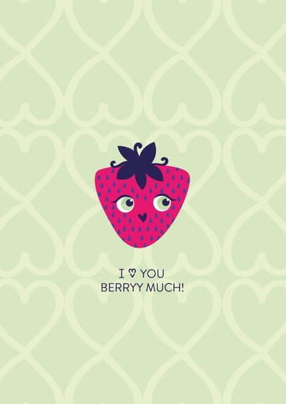 Lovely berry love card created by Nada Anis