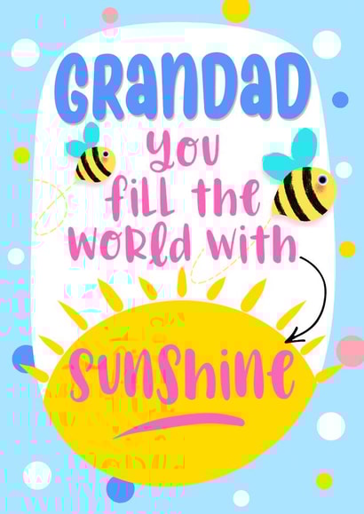Grandad’s Birthday... the superstar that fills your world with sunshine created by Little Cat Creates