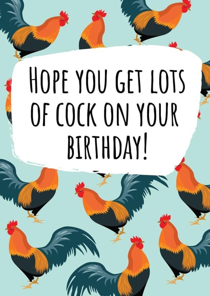 Lots Of Cock - Happy Birthday Card created by @Laura Lonsdale Designs