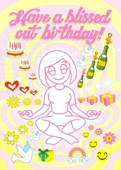 Have a Blissed out Birthday! created by Studio Beastly.