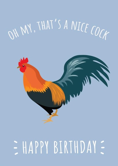 Nice Cock - Happy Birthday Card created by @Laura Lonsdale Designs