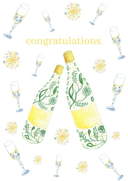 Pass the bubbly! Congratulations card  created by Jen Winnett