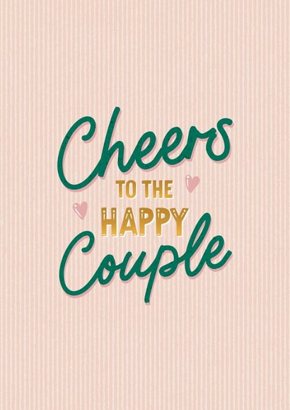 To the happy couple, congratulations card! created by Amy V Packham Art