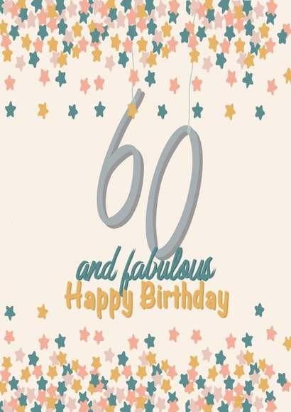 60 sixty years happy birthday created by Spring of colors