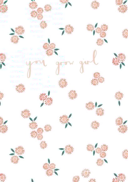 You go girl celebration card created by Textiles By Rachel