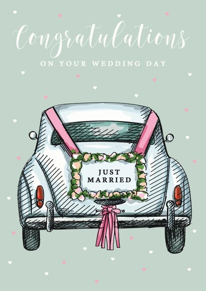 Wedding Just Married Card created by Creationery