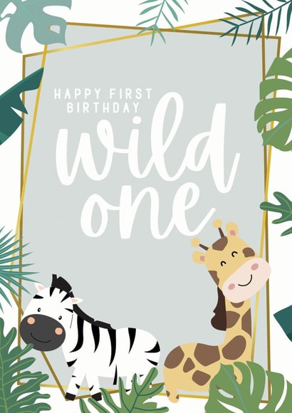 Wild One Birthday Card created by Creationery