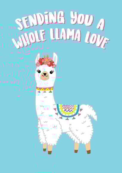 Llama Love - Thinking Of You Card created by @Laura Lonsdale Designs