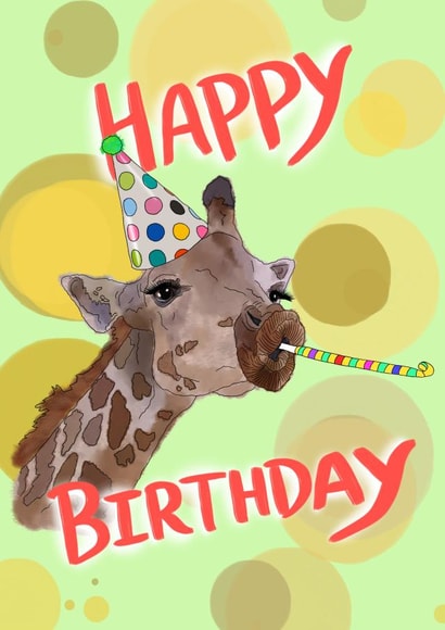 Birthday Party Giraffe created by Dream Doodles