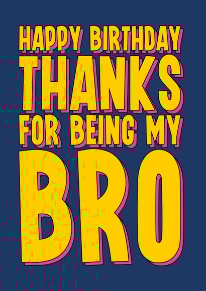 Heartfelt birthday card for Brother - Thank You created by Blind Faith