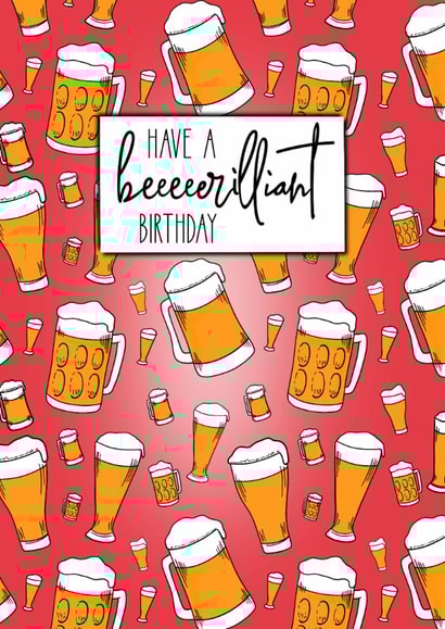 Beeeerilliant Birthday Card created by Paper Wishes Co