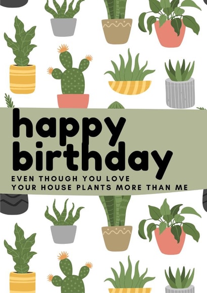House Plant Birthday Love created by Ellie Brown