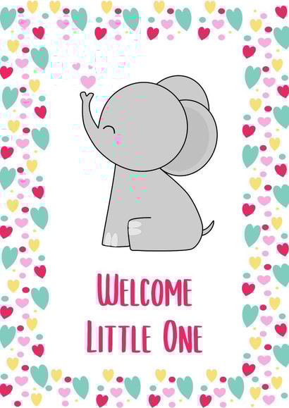 New Baby Welcome Little One Elephant Card created by Amy Walton