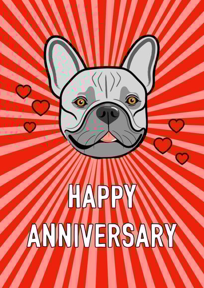 French Bulldog Anniversary Love created by Adam Regester