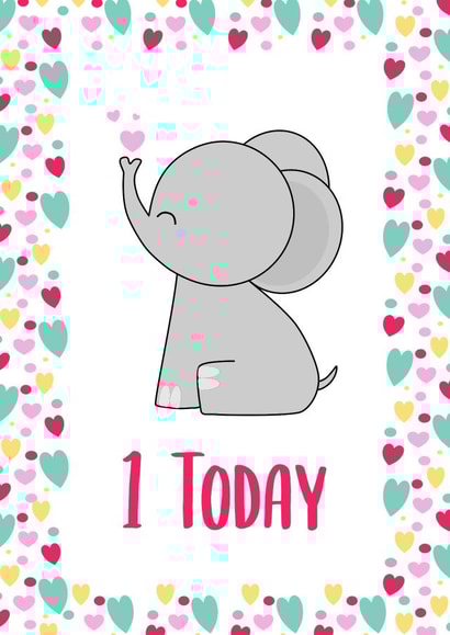 First Birthday Cute Elephant Card created by Amy Walton