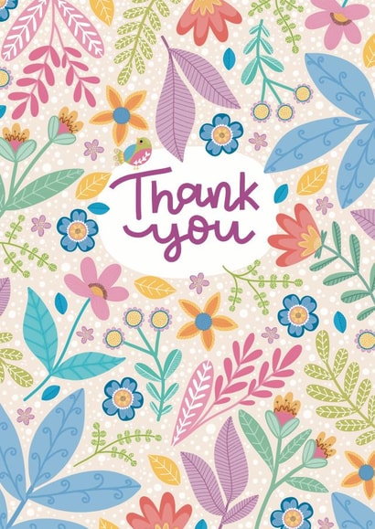 Floral Thank You Card created by Leaf Lane Studio
