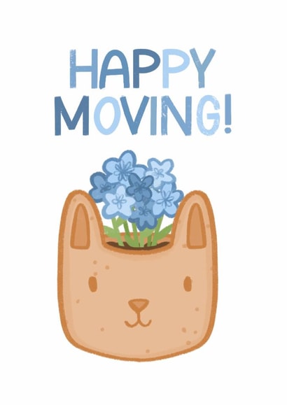 HAPPY MOVING BUNNY PLANT created by MOUSE CARDS