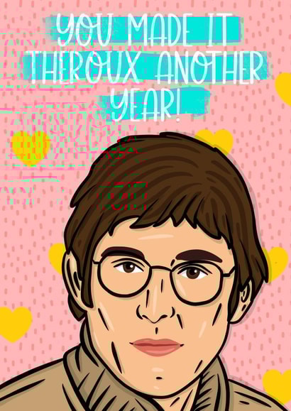 Punny Louis Theroux birthday/anniversary card created by Duck & Mustard