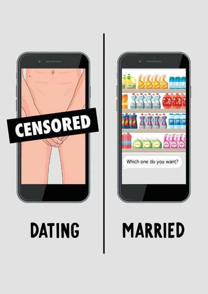 Dating Vs Married Anniversary Card created by Paper Jungle