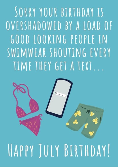 Love Island July Birthday Card created by Nikki Noo Cards