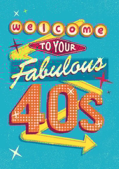 Fabulous 40th Birthday Card created by Jon Hall Design