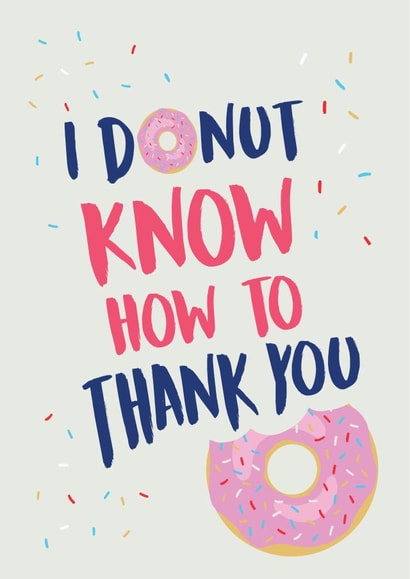 Donut pun, thank you card created by Studio Peers
