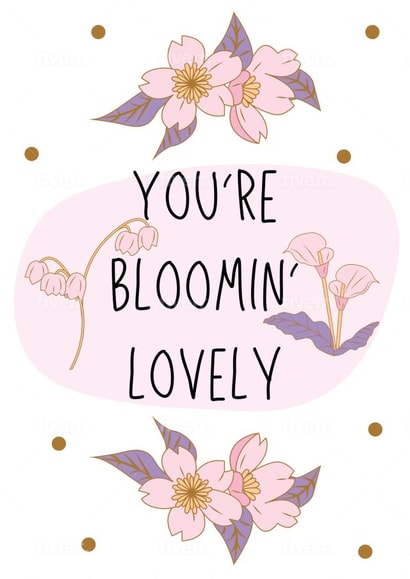You're Bloomin' Lovely 1001 created by Custom Card Co Shop